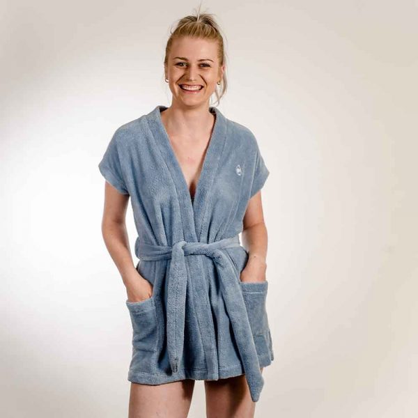 Frottee Bambus Kimono, blue