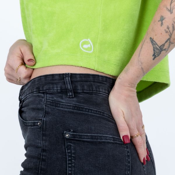 Frottee Cropped Top „Zoe“ – Bild 3