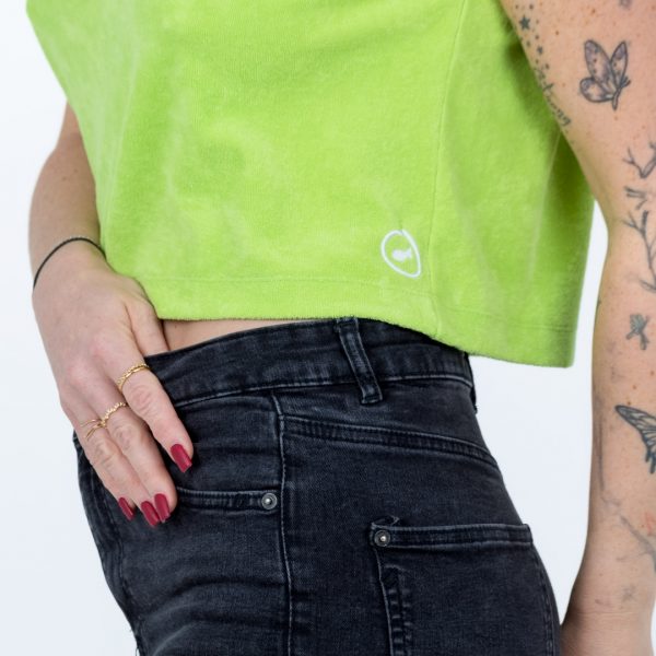 Frottee Cropped Top „Zoe“ – Bild 2